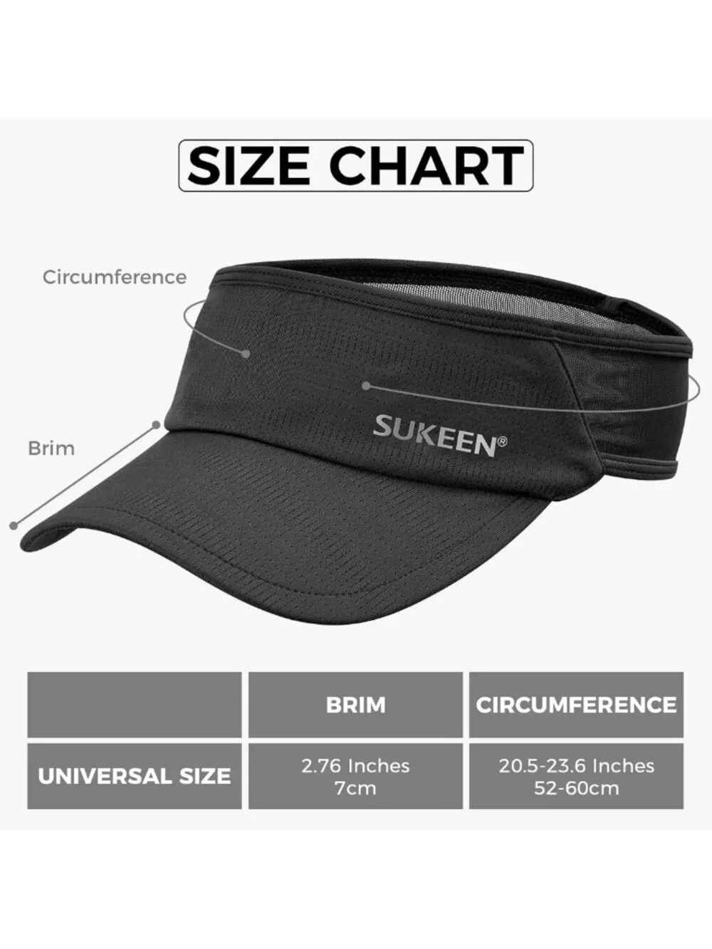 Lightweight Packable Sports Visor Hat for Golf, Tennis & Running - 2 Pack